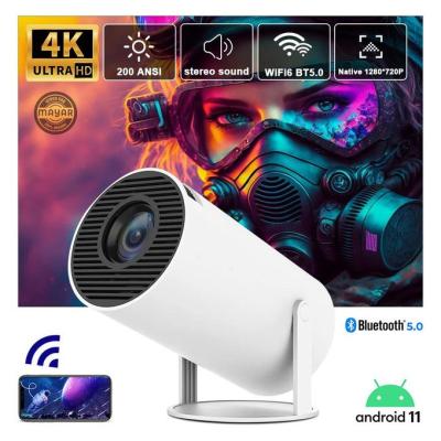 Vidéoprojecteur Portable 4K HD Android TV – WiFi 6, Bluetooth 5.0, Rotation 270°