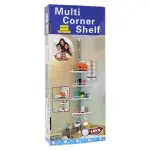Étagère d'angle de salle de bain à 4 niveaux, Coin Douche Support, organisateur
