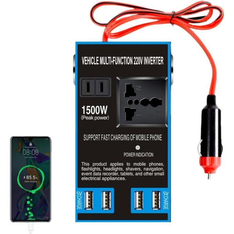 Inverter de puissance 220V multi-fonction 1500W pour véhicule