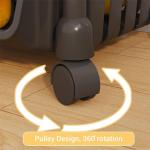 Étagère de rangement à 5 niveaux avec roulettes réglables