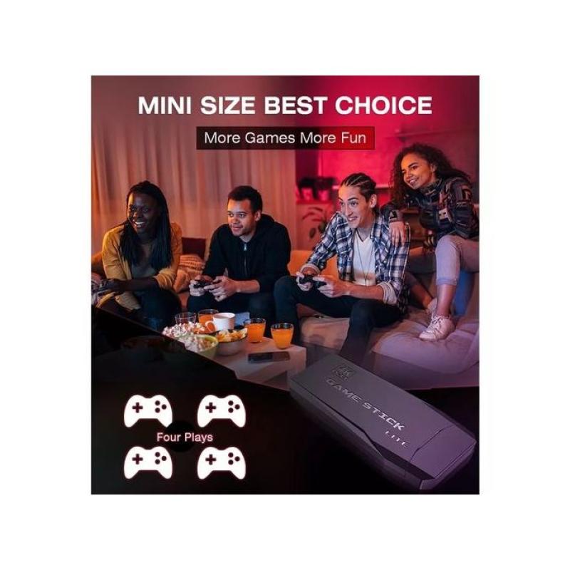 Console de jeu vidéo sans fil, écran HD 4K 64Gb HDMI avec 10000 jeux + 2 Manettes