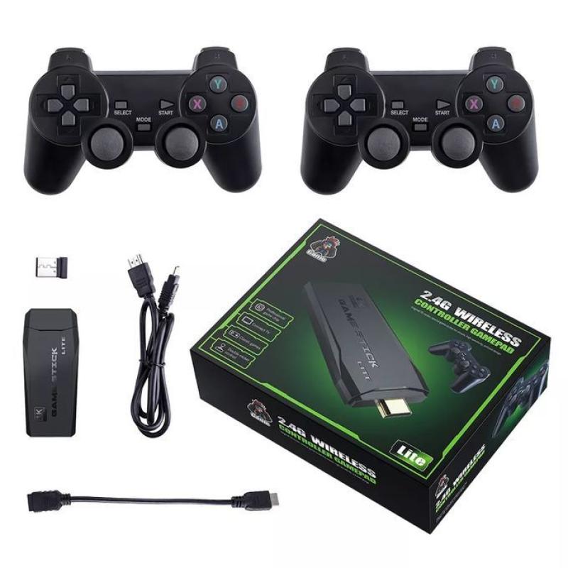 Console de jeu vidéo sans fil, écran HD 4K 64Gb HDMI avec 10000 jeux + 2 Manettes