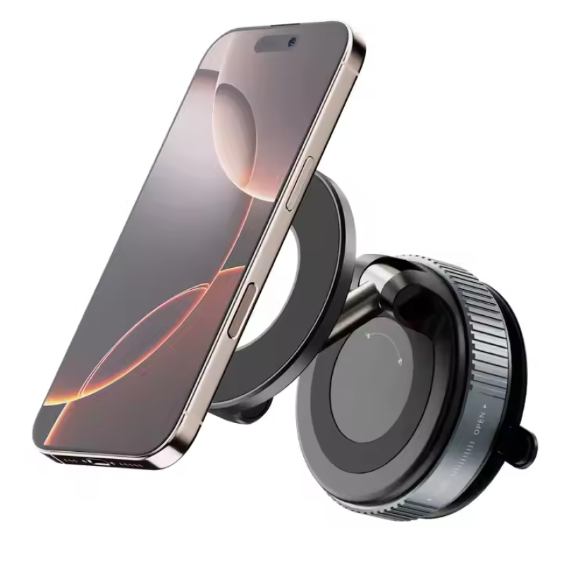 Support de téléphone de voiture X68 - Support de téléphone portable - Support magnétique à ventouse - Pour tous les téléphones - Tableau de bord et vitre - Rotatif à 360°