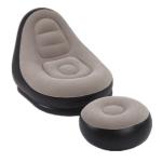 Fauteuil Gonflable Compact et Confortable, avec Coussin de Pied, Idéal pour Plage et Jardin