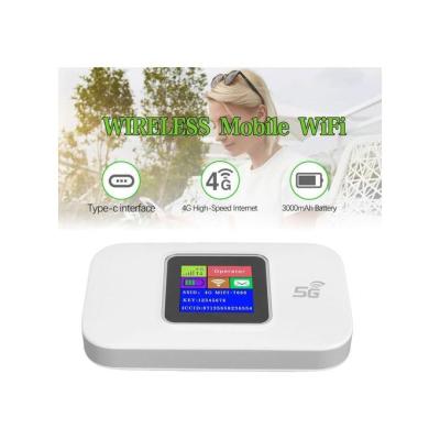 Modem routeur Mobile 5G / 4G LTE CAT6 WiFi 300Mbps avec carte SIM et écran 14h d'autonomie