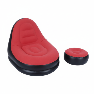 Fauteuil Gonflable Compact et Confortable, avec Coussin de Pied, Idéal pour Plage et Jardin