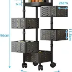 Panier à légumes et fruits rotatif 5 étages – Carré