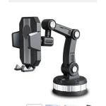 Support Téléphone Voiture Universel avec Ventouse 360° et Mécanisme de Verrouillage